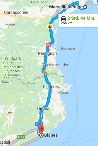 Etappe 11: Blanes – Marseillan&nbsp;Plage
